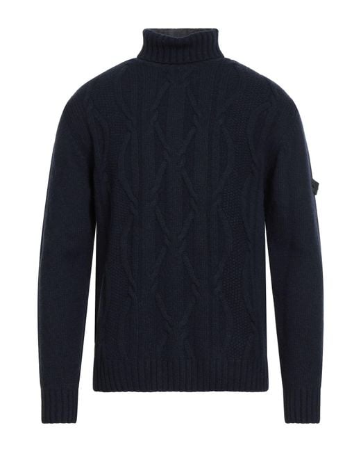 Peuterey Blue Turtleneck Wool, Polyamide for men