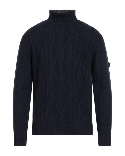 Peuterey Blue Turtleneck Wool, Polyamide for men