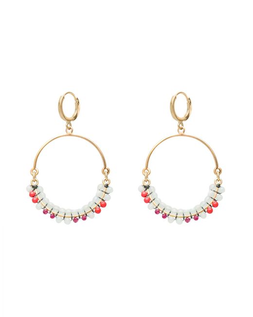 Isabel Marant Metallic Earrings Brass, Stone