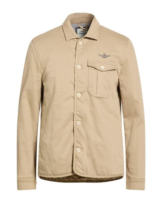 Aeronautica Militare Natural Jacket Cotton, Elastane for men