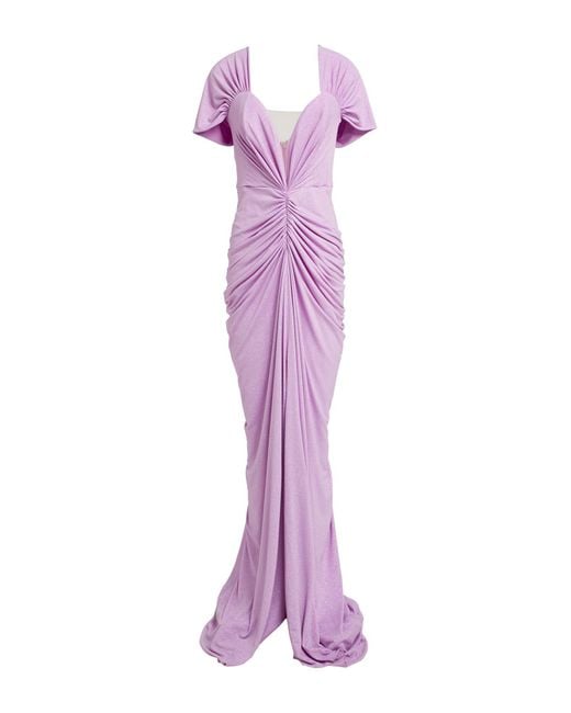 Rhea Costa Purple Maxi Dress