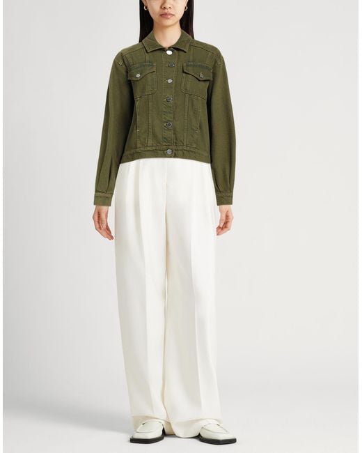 Alberta Ferretti Green Denim Outerwear Cotton