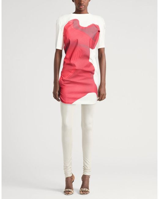 Issey Miyake Pink Top Cotton, Nylon, Polyurethane