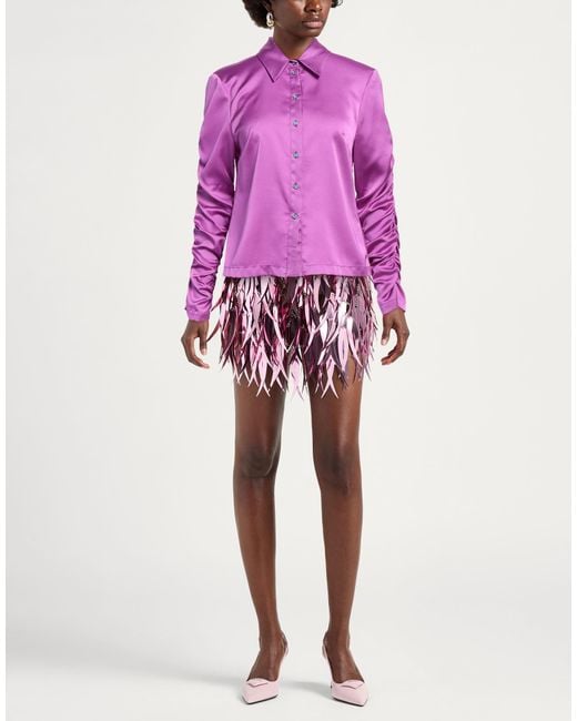 Hanita Pink Shirt Polyester, Elastane