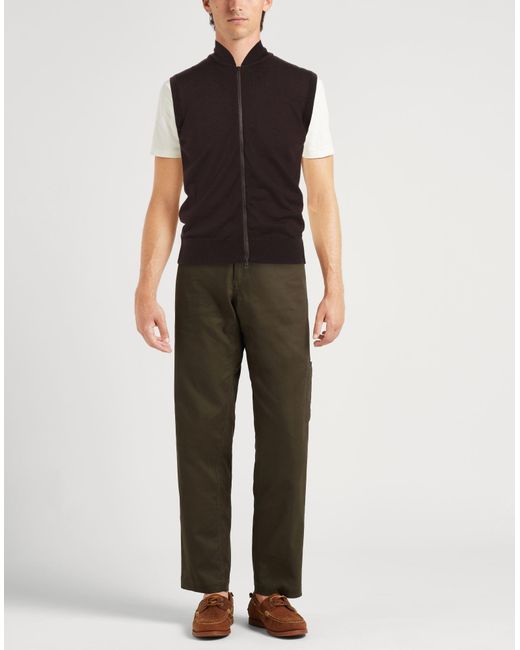 Alpha Studio Black Dark Cardigan Merino Wool for men