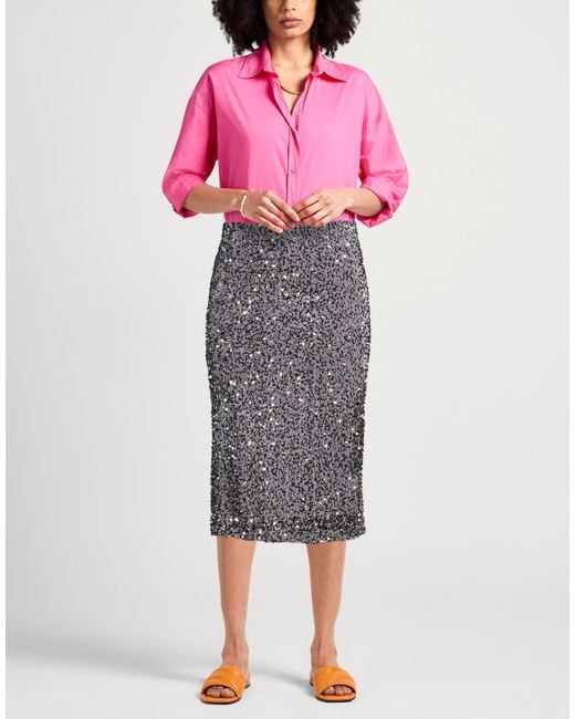 Dixie Gray Midi Skirt Polyester