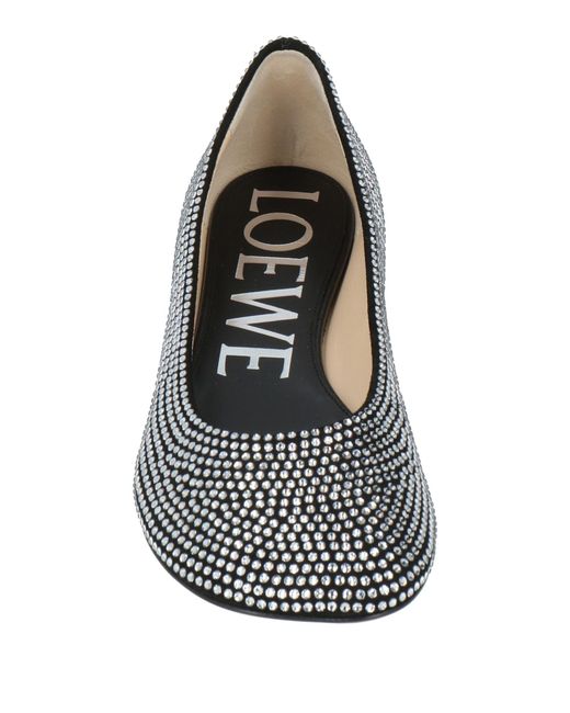 Loewe Gray Ballet Flats Leather