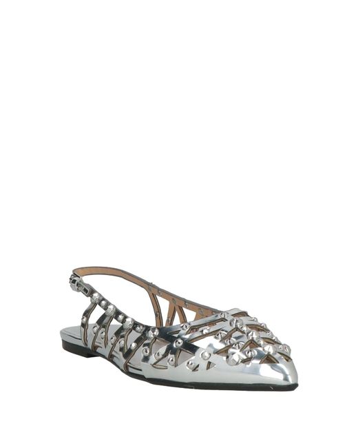 Ash White Ballet Flats