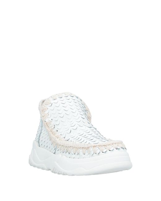 Mou White Ankle Boots