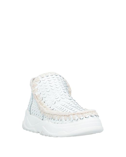 Mou White Ankle Boots