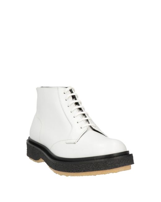 Adieu White Ankle Boots