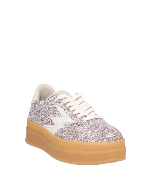 Moaconcept White Sneakers Leather, Textile Fibers