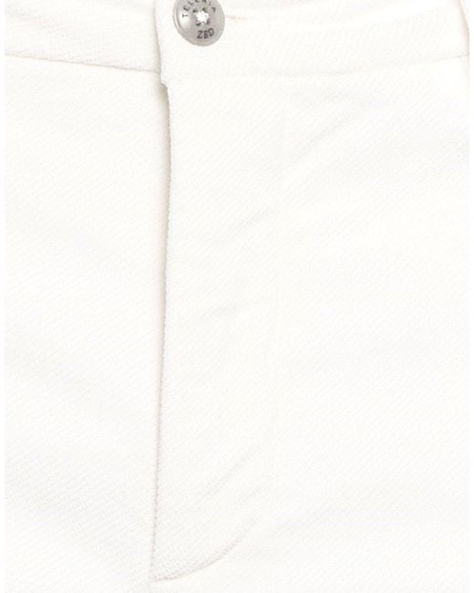 Teleria Zed White Pants Cotton, Elastane for men