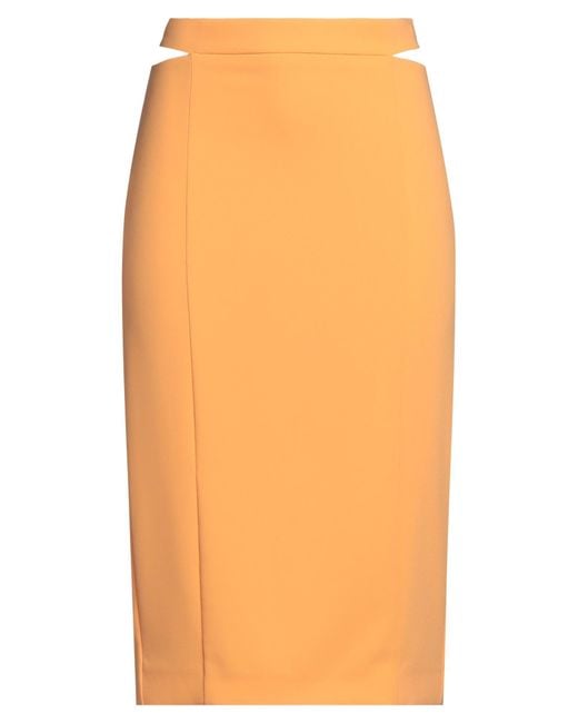 Patrizia Pepe Orange Midi-Rock