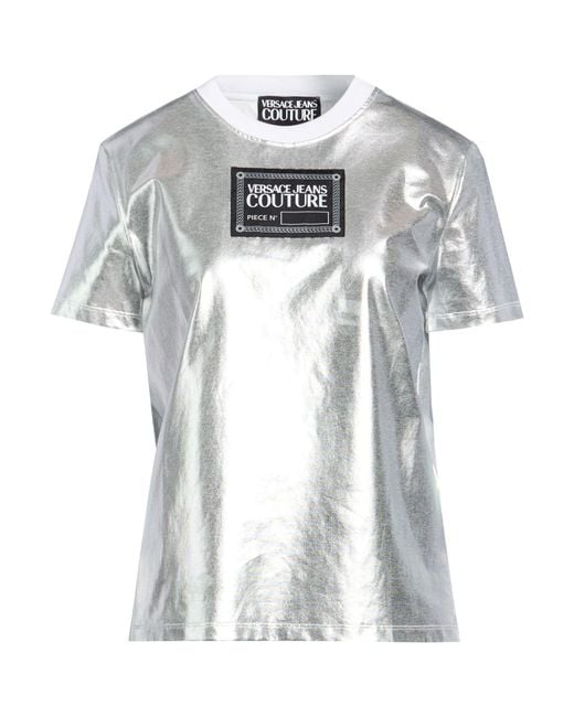 Versace Jeans Couture White T-Shirt Cotton, Polyurethane Resin