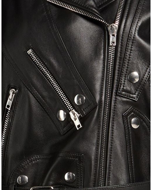 Moschino Black Jacket Leather