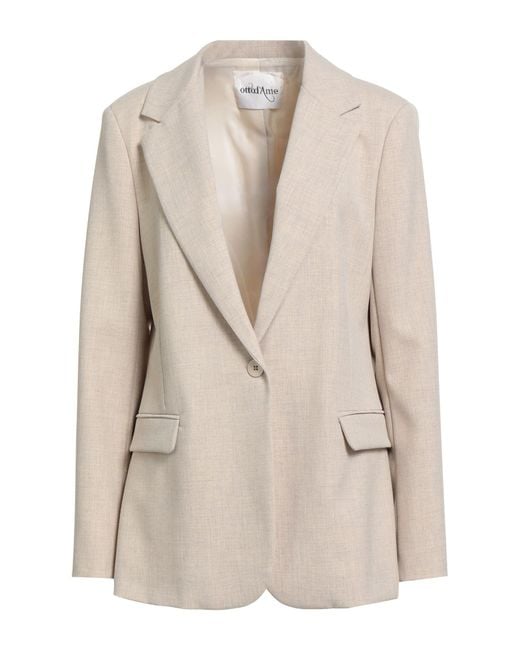 Ottod'Ame Natural Blazer Polyester, Viscose, Elastane