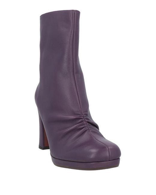 Chie Mihara Purple Ankle Boots Leather