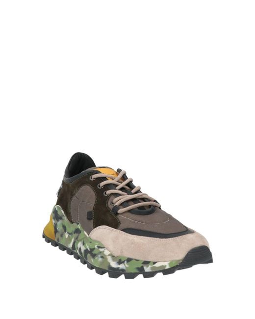 Voile Blanche Gray Taupe Sneakers Textile Fibers, Soft Leather for men