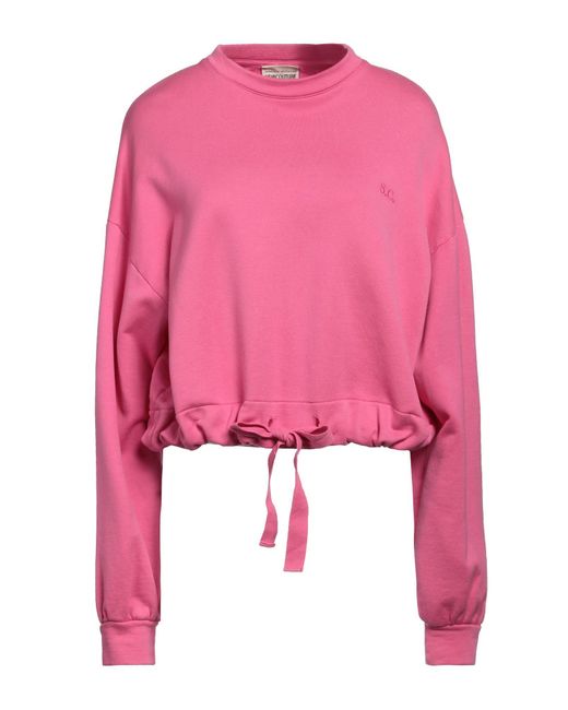 Semicouture Pink Fuchsia Sweatshirt Cotton