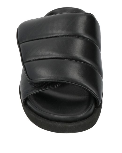 Gia Borghini Black Sandals Textile Fibers