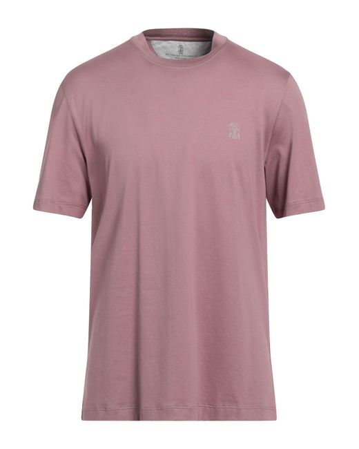 Brunello Cucinelli T-shirts in Pink für Herren