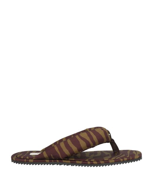 The Attico Brown Military Thong Sandal Textile Fibers