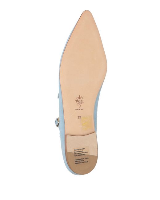 Eleventy White Sky Mules & Clogs Leather