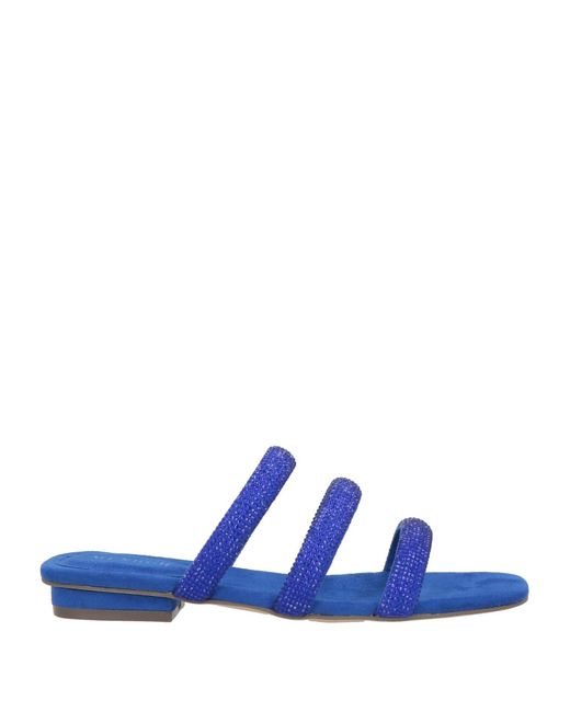 Menbur Blue Bright Sandals Textile Fibers