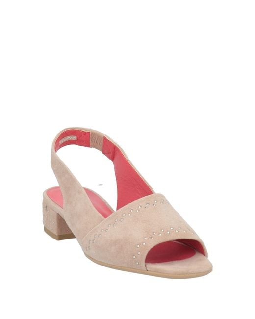 Pas De Rouge Pink Sandals Leather