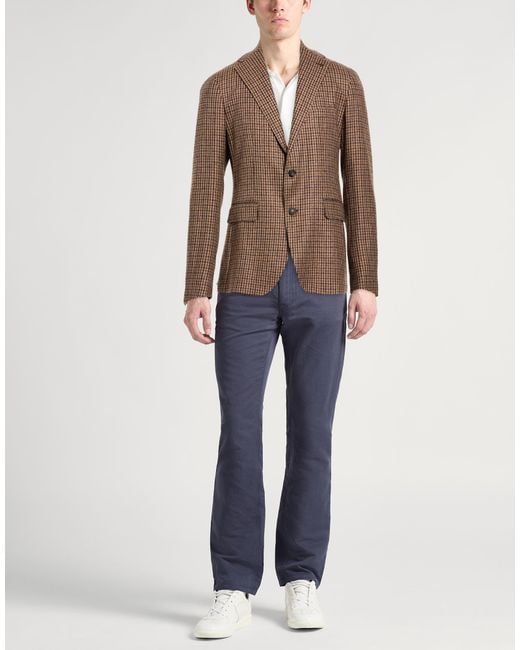Tagliatore Brown Blazer Virgin Wool, Cashmere for men