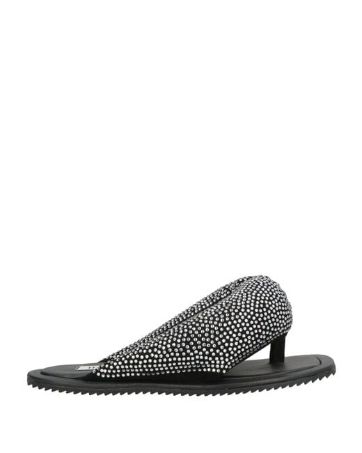 The Attico White Thong Sandal Textile Fibers