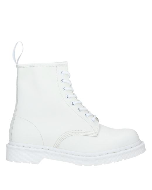 Dr. Martens White Ankle Boots