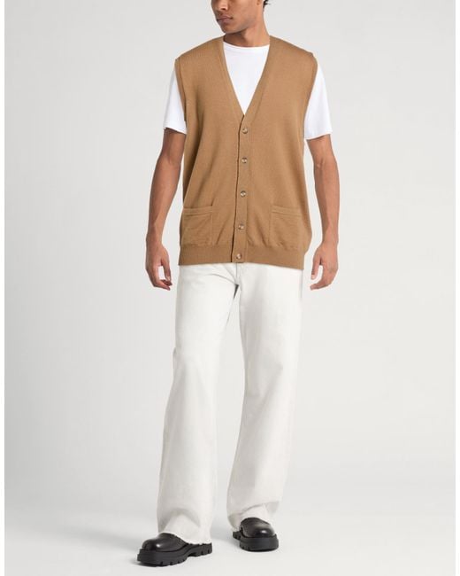 Alpha Studio Brown Cardigan Merino Wool for men