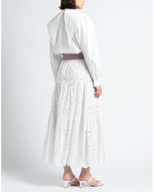 LE SARTE DEL SOLE White Maxi Skirt