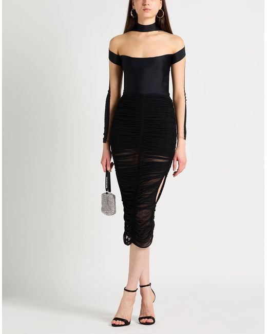 Mugler Black Midi-Rock
