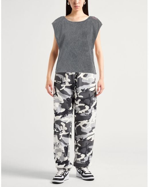 EA7 Gray T-Shirt Cotton, Elastane
