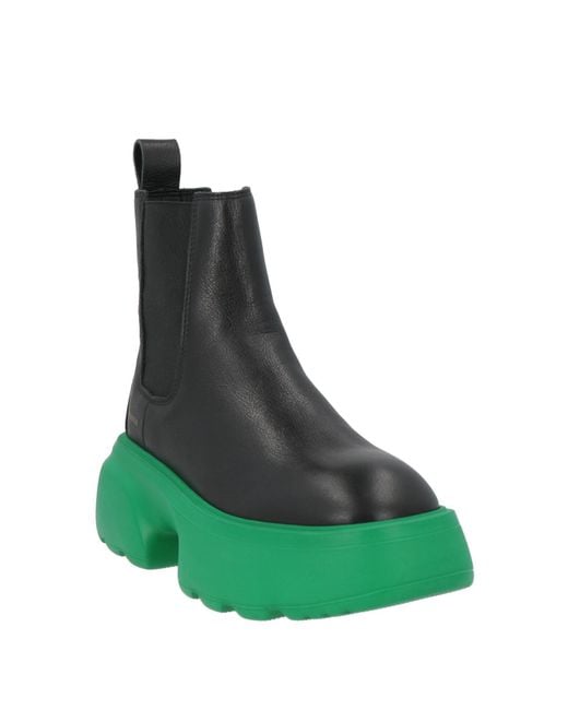 Copenhagen Shoes Green Ankle Boots Calfskin
