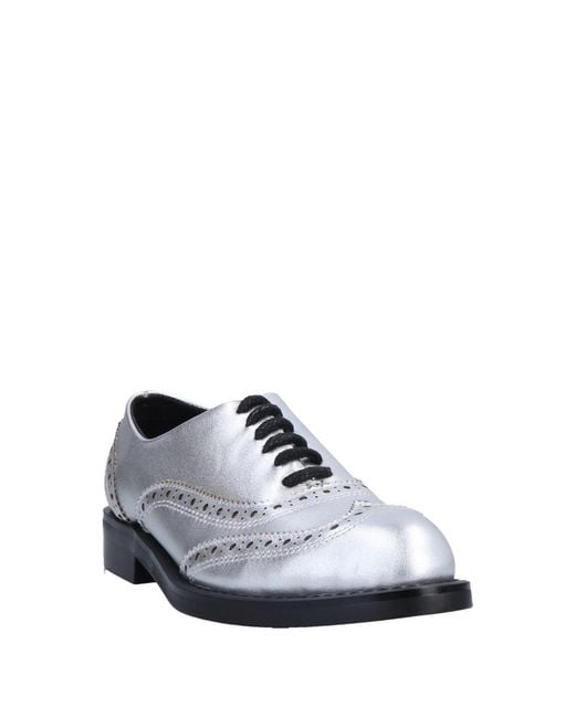 Bibi Lou White Lace-Up Shoes Soft Leather