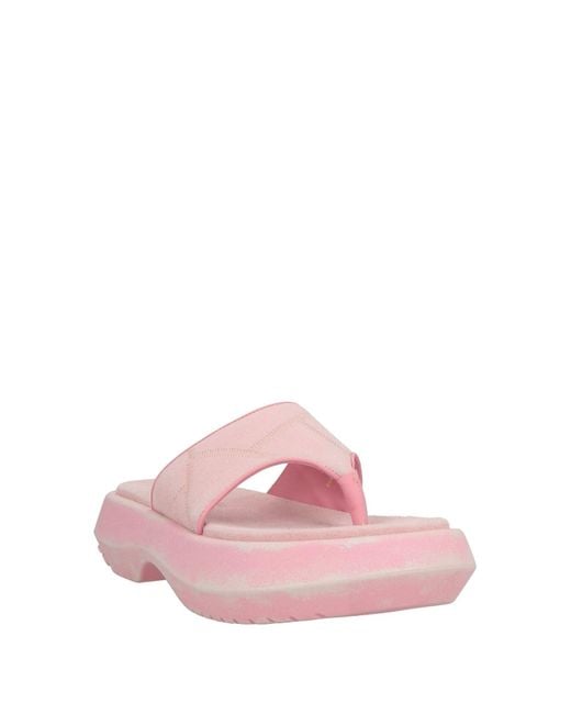 Acne Pink Light Thong Sandal Leather