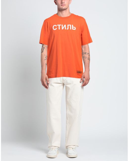 Heron Preston Orange T-shirt for men