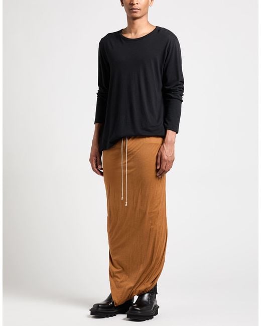 Rick Owens Brown Maxi Skirt for men