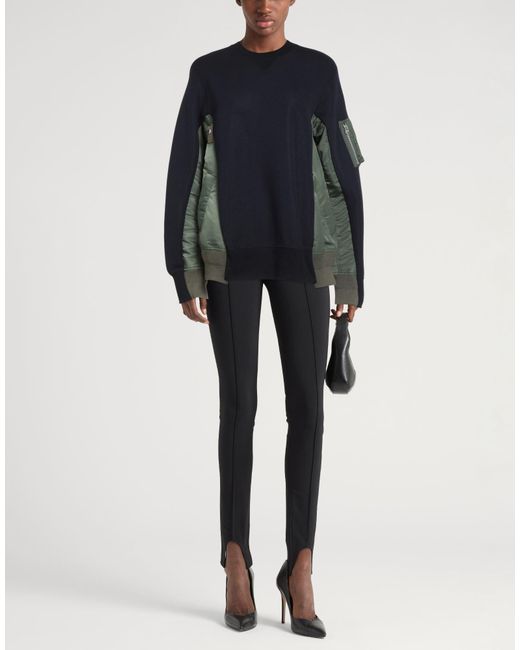 Sacai Blue Midnight Sweatshirt Cotton, Nylon, Polyester