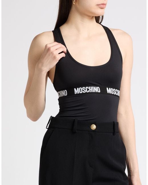Moschino Black Underwear Bodysuit Polyester, Elastane, Polyamide