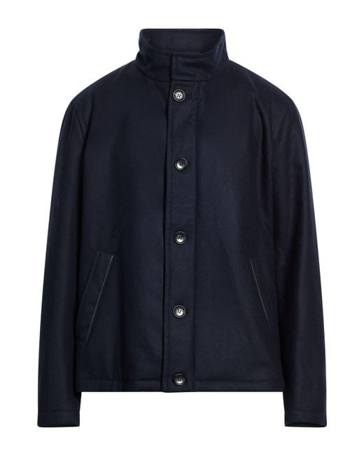 Bally Blue Midnight Jacket Virgin Wool, Cashmere for men