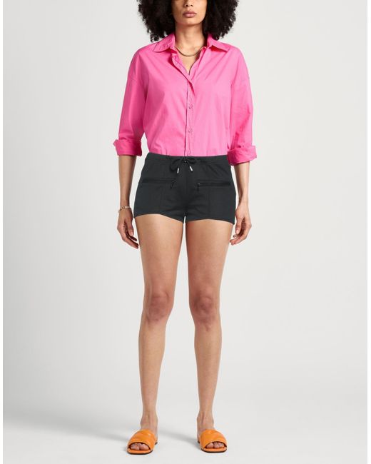 Courreges Black Shorts & Bermuda Shorts Polyester