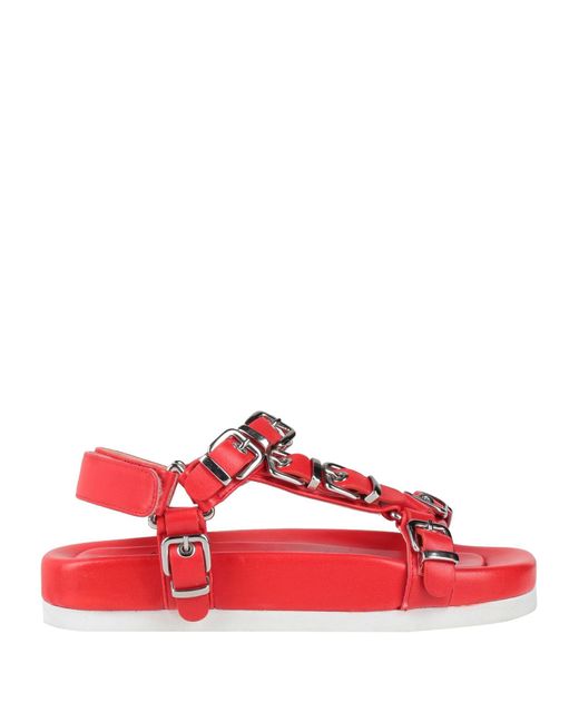 Agl Attilio Giusti Leombruni Red Sandals Leather