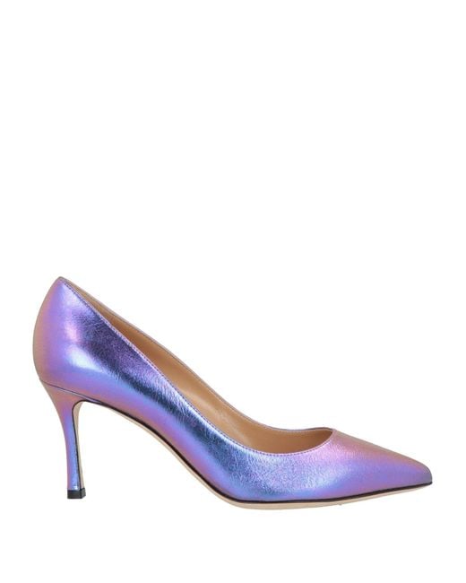 Sergio Rossi Purple Pumps Leather