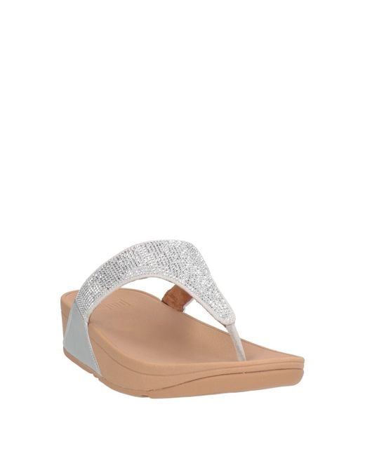Fitflop White Thong Sandal Textile Fibers