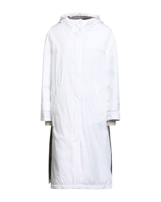 Herno White Laminar Puffer Polyester, Ptfe